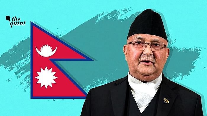 Image of PM KP Oli and the Nepali flag used for representational purposes.