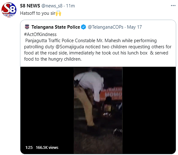 Hyderabad Cop Offers Lunch Box to Homeless Children in Viral Video