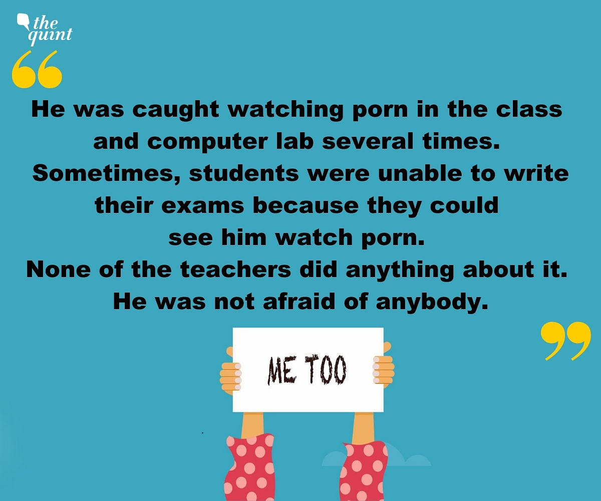 Students of at least five top Chennai schools have accused some of their male teachers of sexually harassing them.