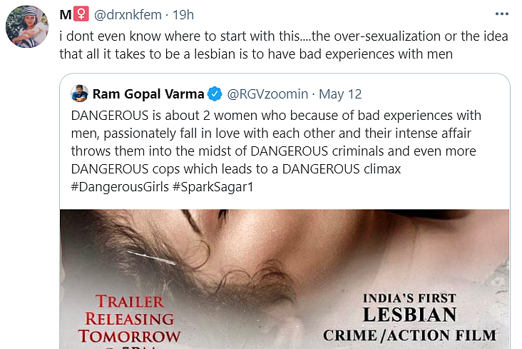 Twitter Is Unamused As RGV Releases Poster of 'Dangerous'
