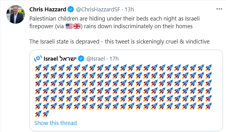 Israel tweeted more than a thousand rocket emojis that are now being called out for their insensitivity. 
