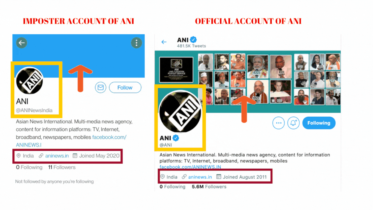 ANI didn’t tweet any such information on its official handle and the viral tweet was from an imposter account.