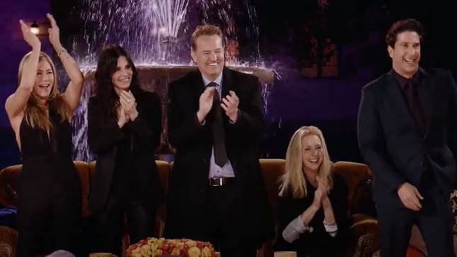 <div class="paragraphs"><p>The original cast of Friends join James Corden for an interview in the reunion special</p></div>