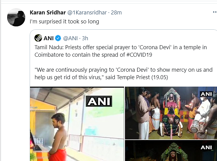 Tamil Nadu: Priests Offer Prayer to 'Corona Devi' to End COVID-19