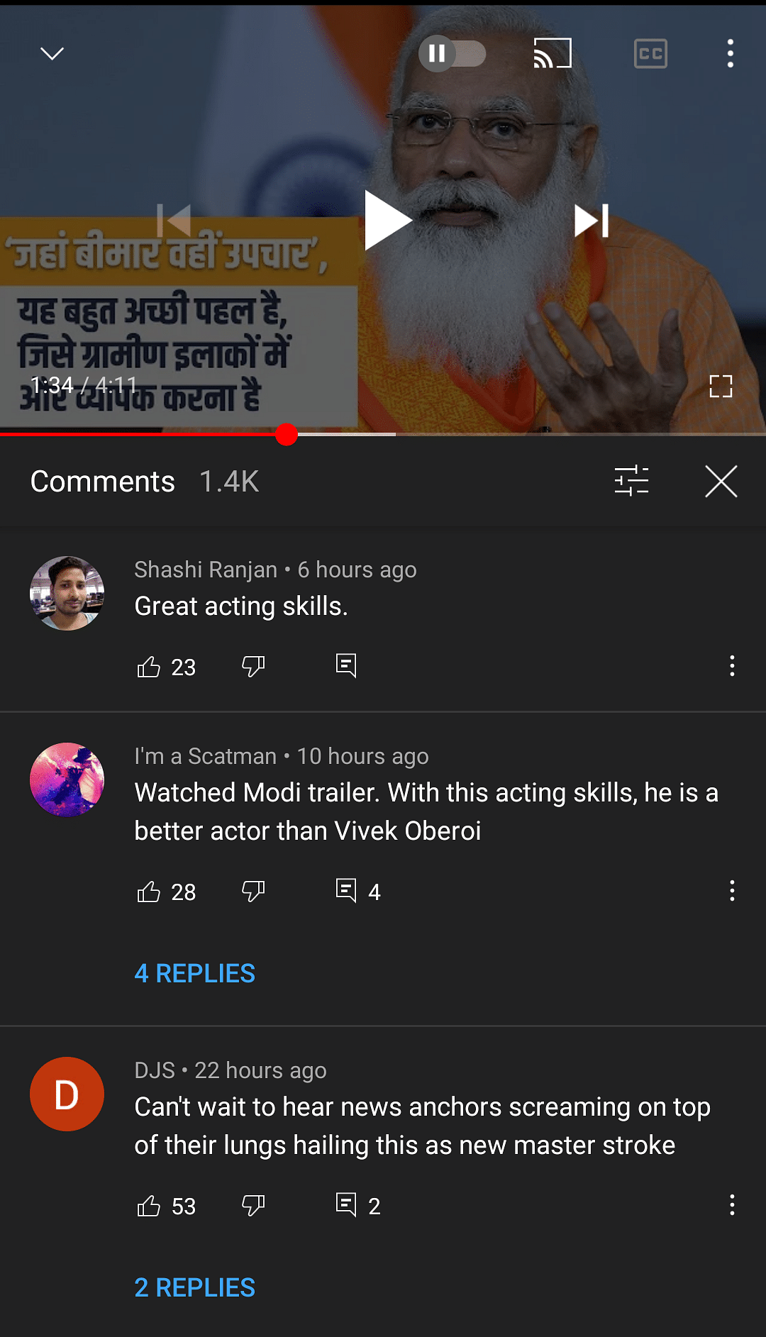 Dislikes outnumber likes even on PM Narendra Modi’s official YouTube channel. 