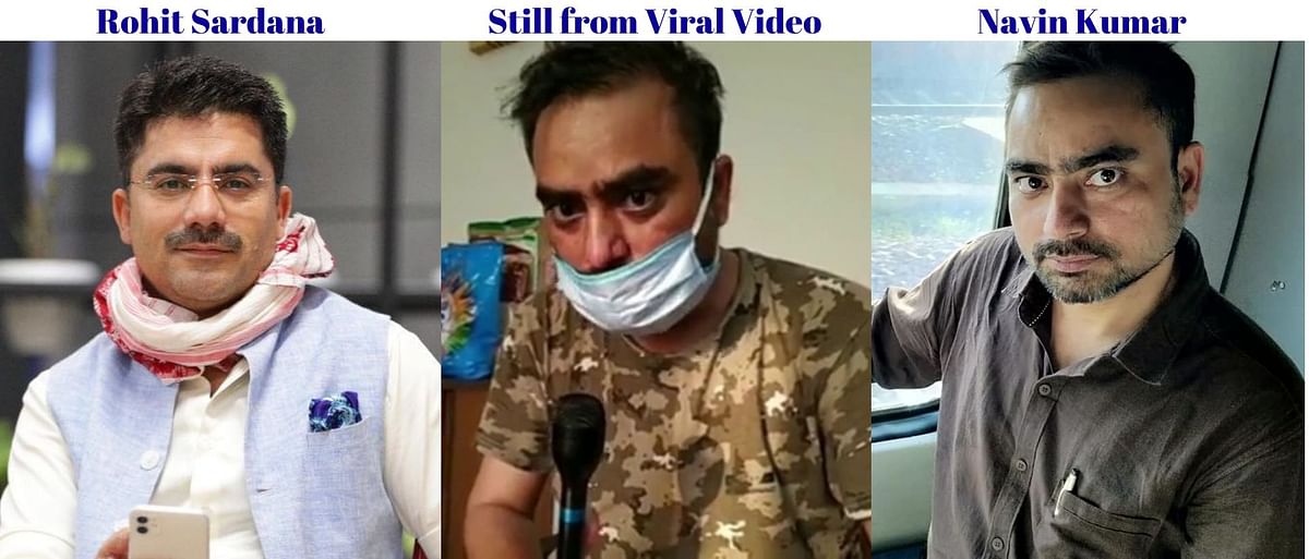 The man in the viral video is  journalist Navin Kumar, who is recovering from COVID at a hospital in Delhi.
