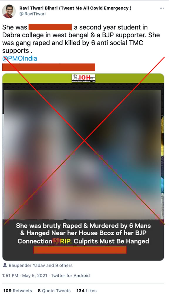 Death of Woman in WB Falsely Communalised and Given Political Spin