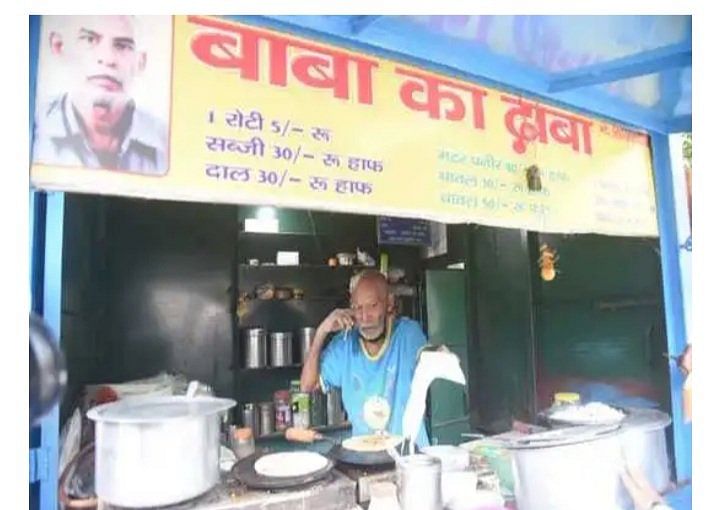 Kanta Prasad, the owner of 'Baba Ka Dhaba' has gone back to his stall after the failure of his new restaurant.