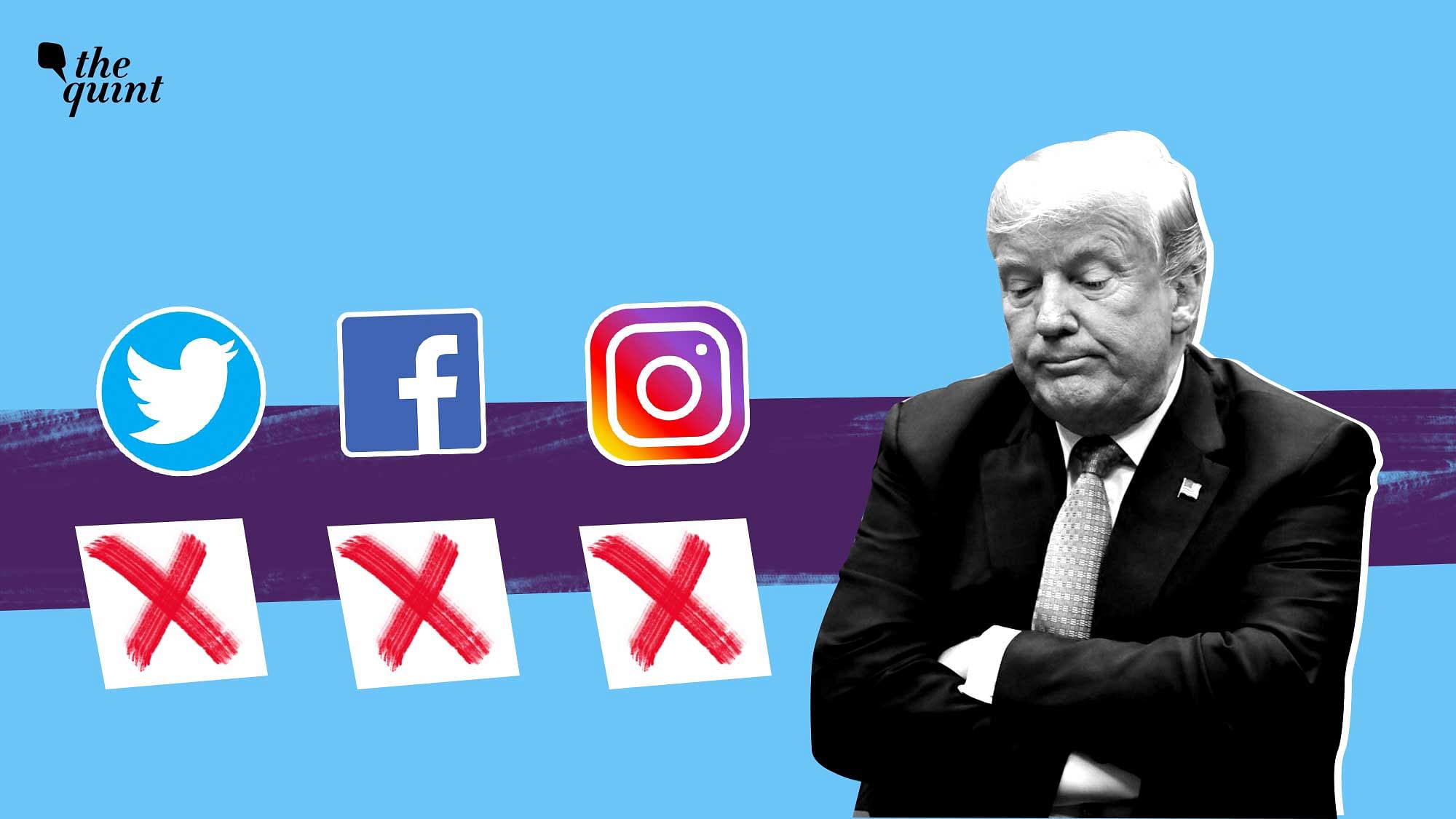 <div class="paragraphs"><p>Former US President Donald Trump on Wednesday, 7 July, sued three IT giants – Facebook, Twitter and Google – for the platforms' actions to ban Trump from posting on their sites.</p></div>