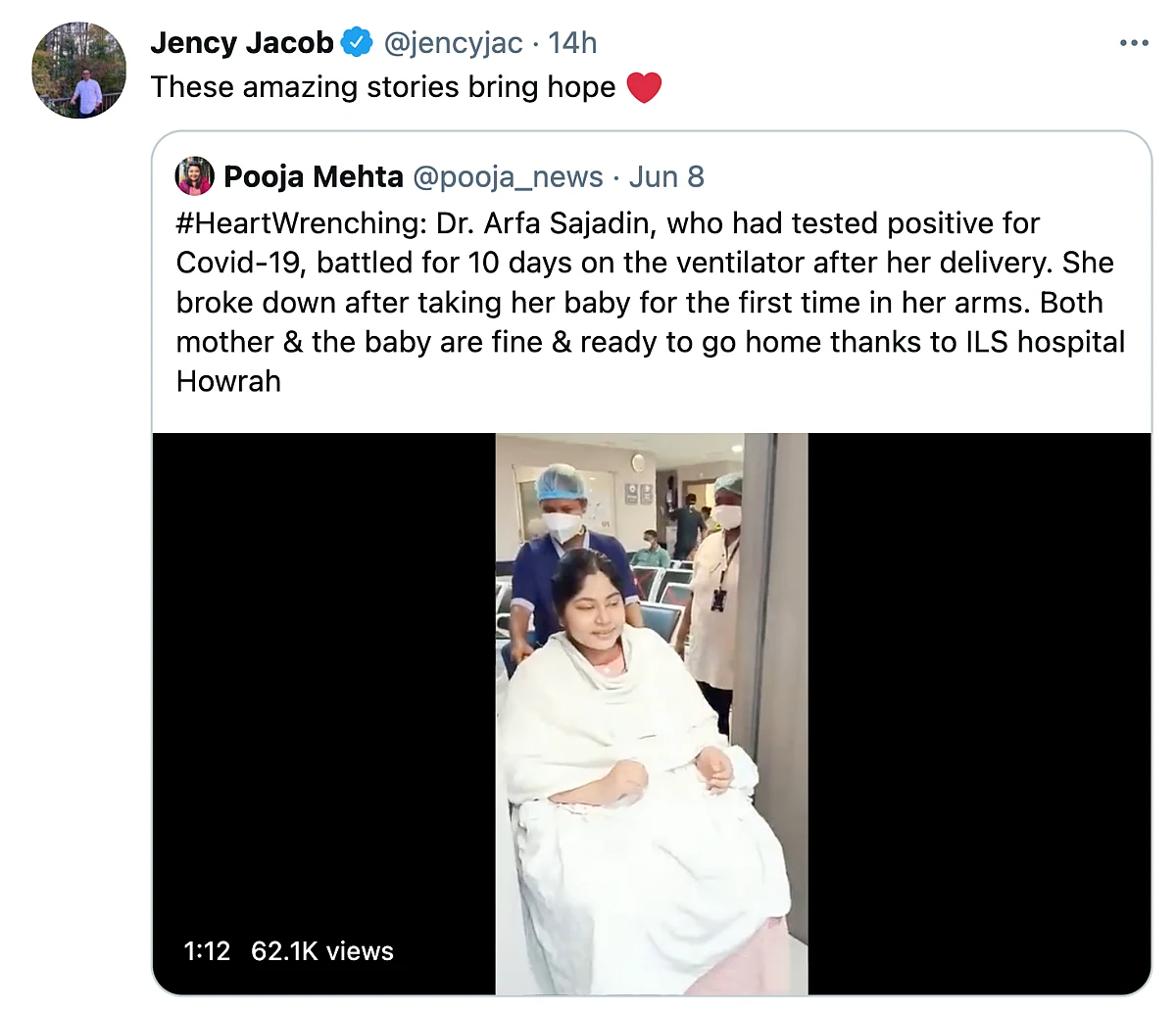 Mother Recently Recovered From COVID Holds Baby for the First Time