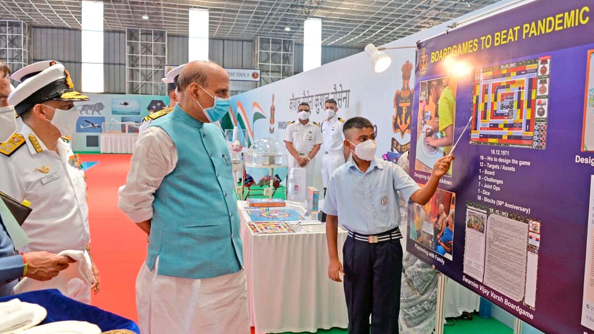 Defence Minister Rajnath Singh was on a two-day visit to Karwar and Kochi which will be the largest Naval Base in India.
