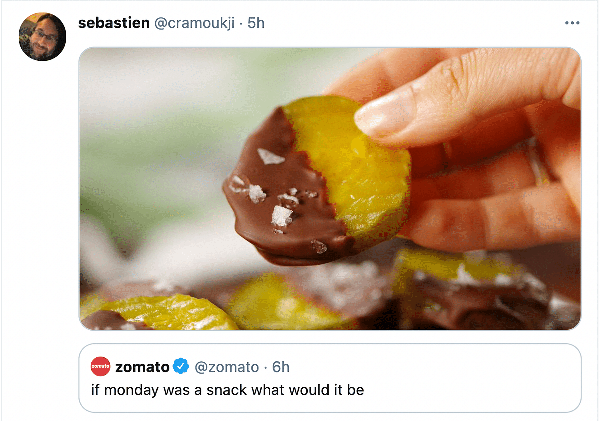 When prompted with the question, Twitter had some very creative answers for what snack best symbolised Mondays.