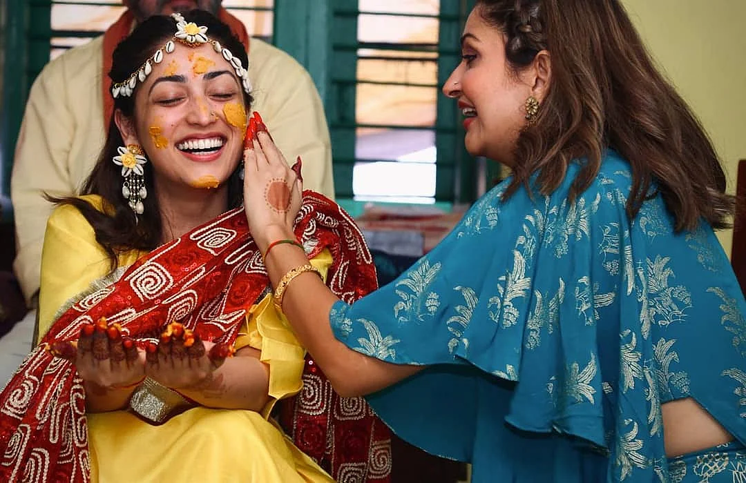 <div class="paragraphs"><p>Yami Gautam during her haldi ceremony </p></div>