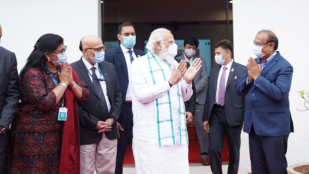 PM Modi visited the Hyderabad campus of Covaxin manufacturer Bharat Biotech in November 2020.