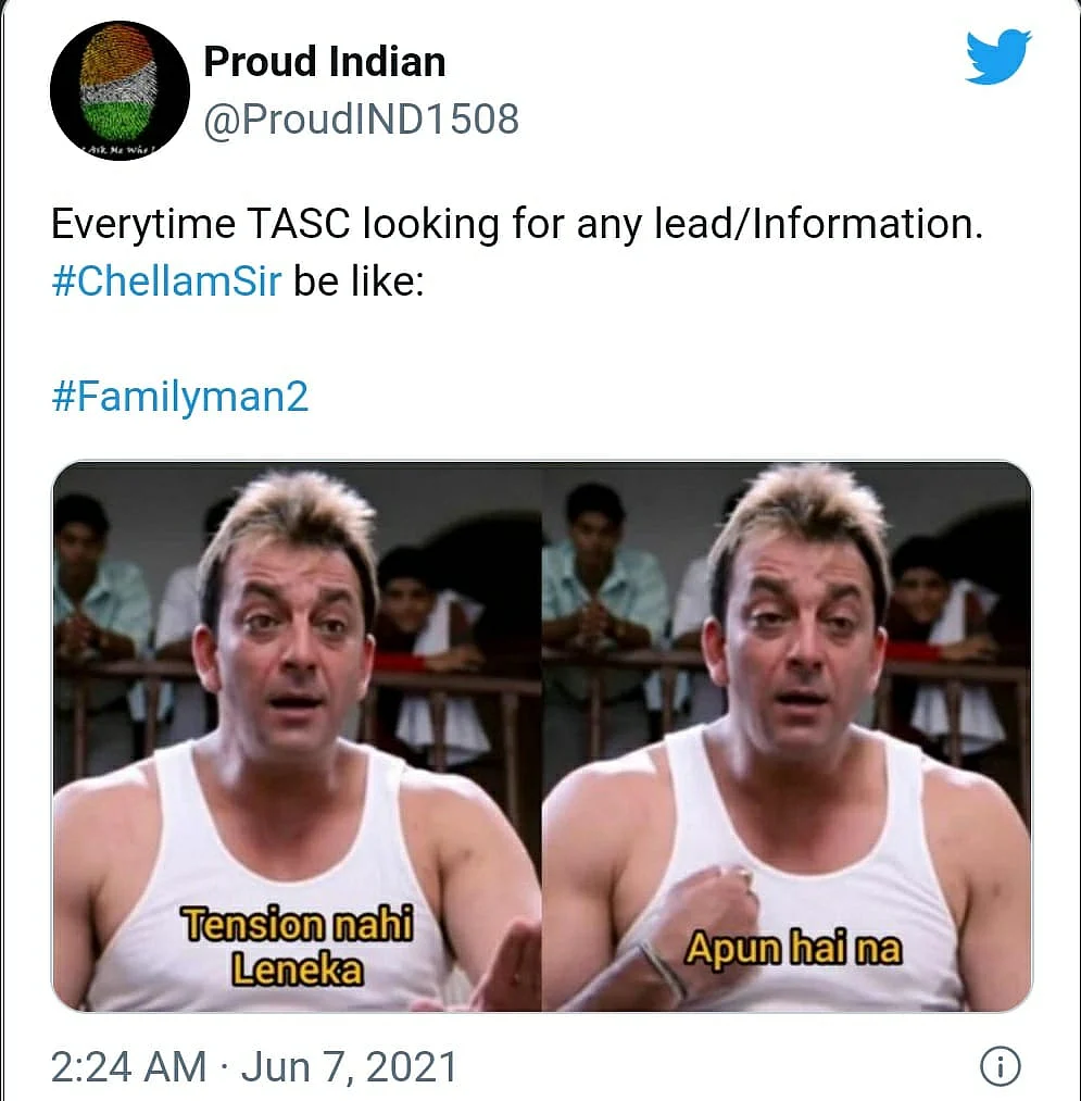 Twitter Is Pouring With The Family Man 2's Chellam Sir Memes