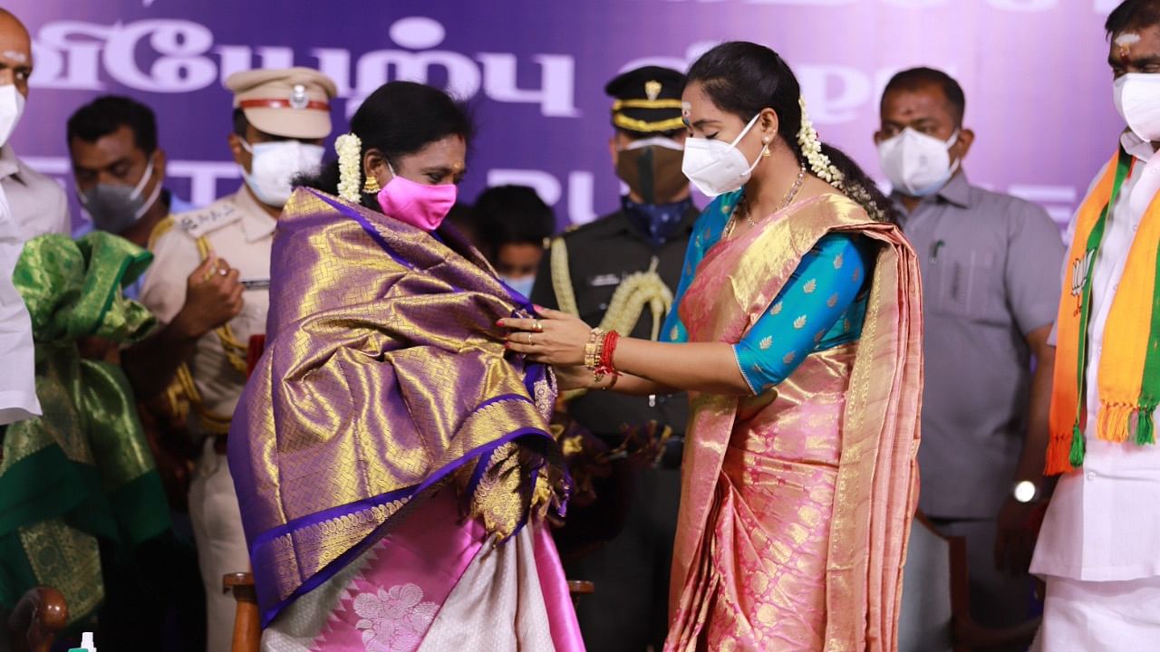 Among those who were sworn in was Chandira Priyanga. She is the first woman minister of Puducherry in decades.