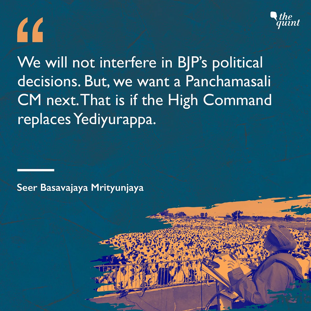 Yediyurappa’s Lingayat Fort Jolted: Panchamasali Seer Goes Hostile