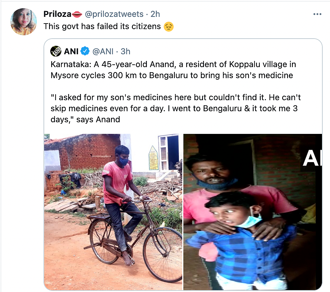Karnataka: Man Travels 112 Km on Cycle to Get Medicines for Son