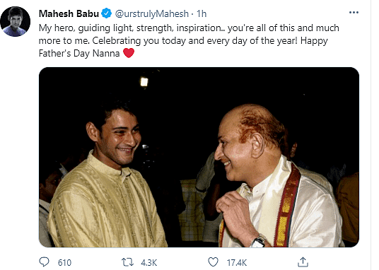 <div class="paragraphs"><p>Mahesh Babu on Father's day</p></div>