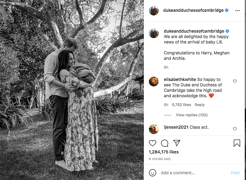 Prince William, Kate Congratulate Meghan & Harry On Their New Baby