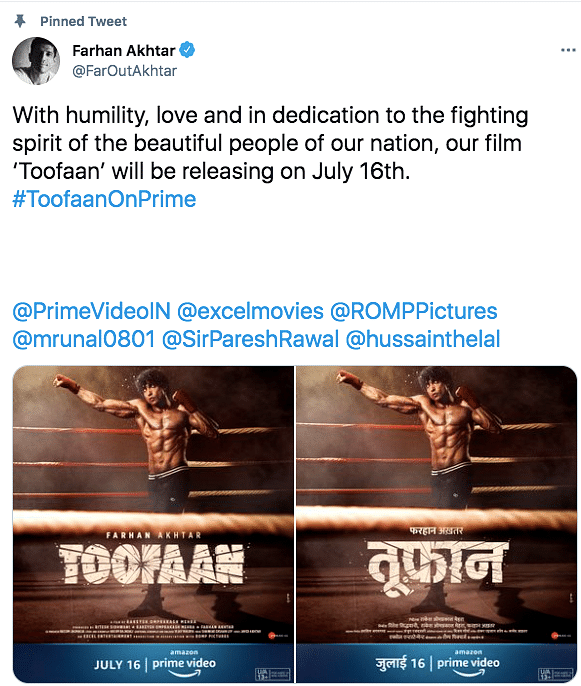 Toofaan, starring Farhan Akhtar in the lead, is all set to release on Amazon Prime Video.