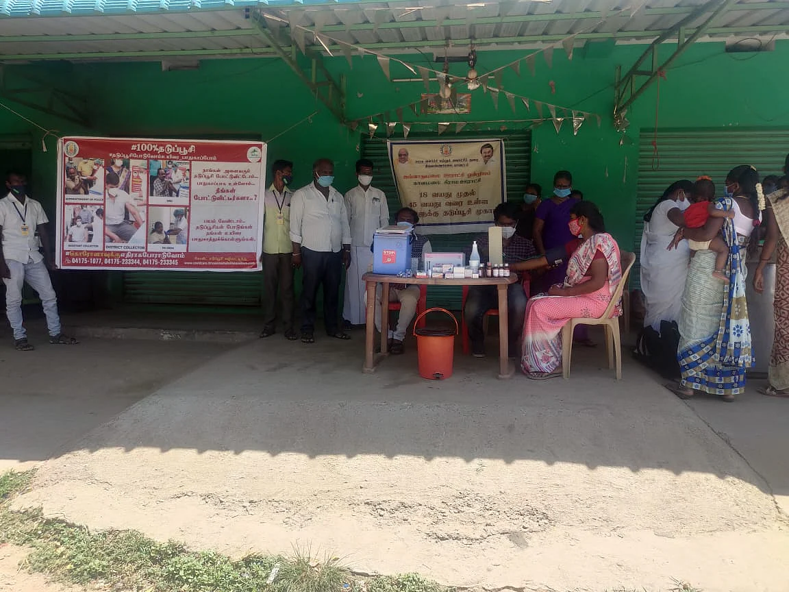 <div class="paragraphs"><p>There are three ambulances in the area, which the doctors use to visit villages and set up camps.</p></div>