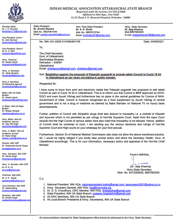 ‘Coronil Not Medicine’: IMA On Uttarakhand’s COVID Kits