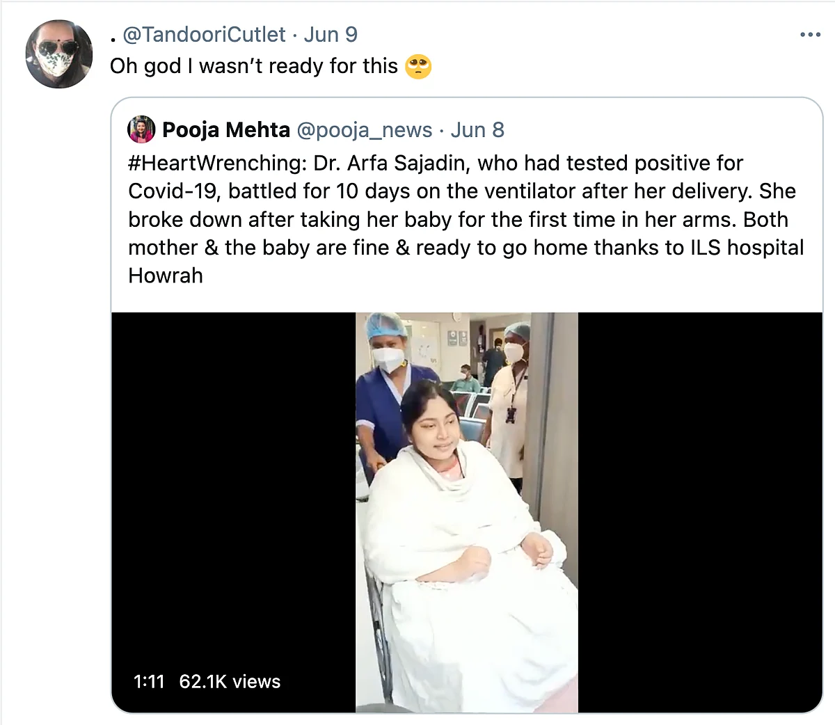 Mother Recently Recovered From COVID Holds Baby for the First Time