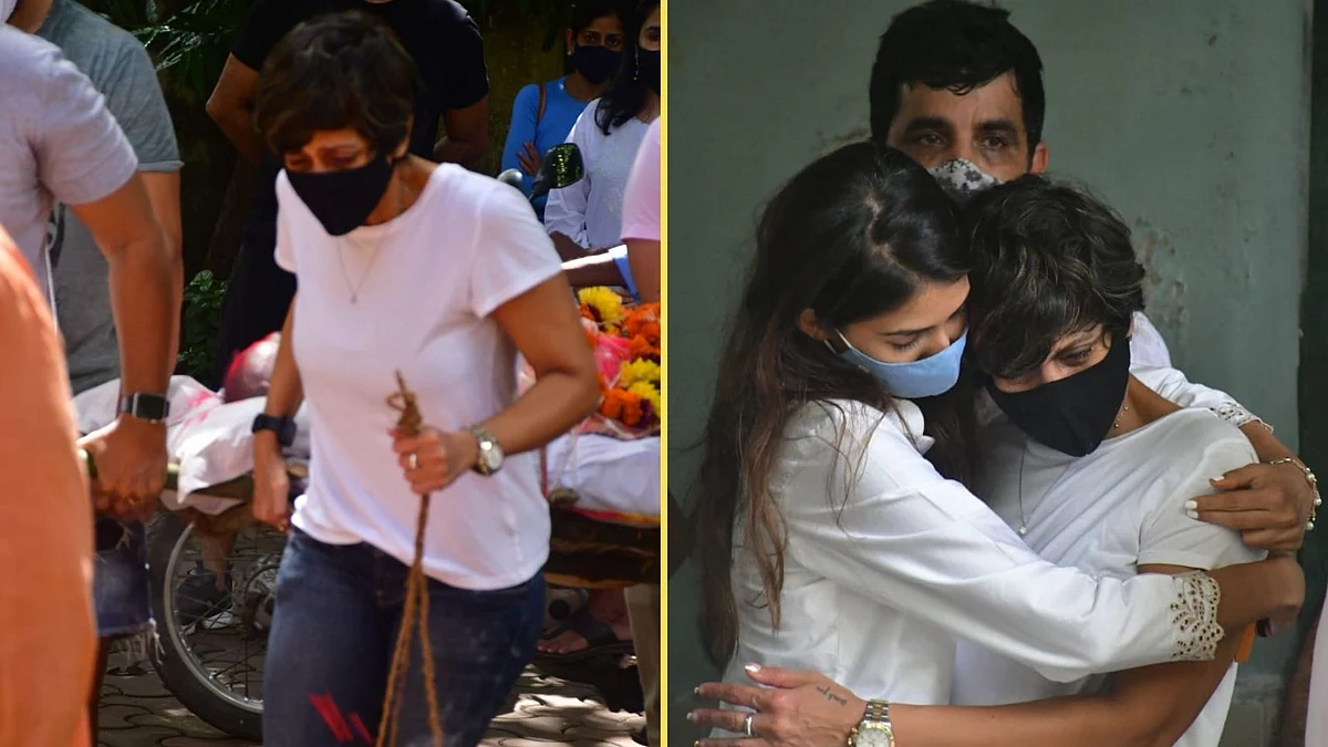 <div class="paragraphs"><p>Mandira Bedi performs husband Raj Kaushal's last rites.</p></div>