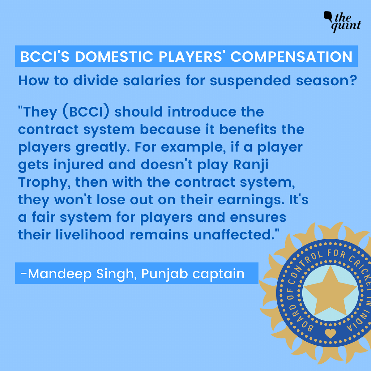 BCCI has decided to compensate players for the cancelled Ranji season in 2020-21, but how will the money be divided?