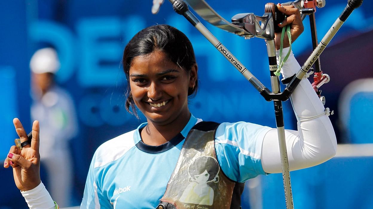 File picture of Deepika Kumari who is headed to her third Olympic Games this summer.