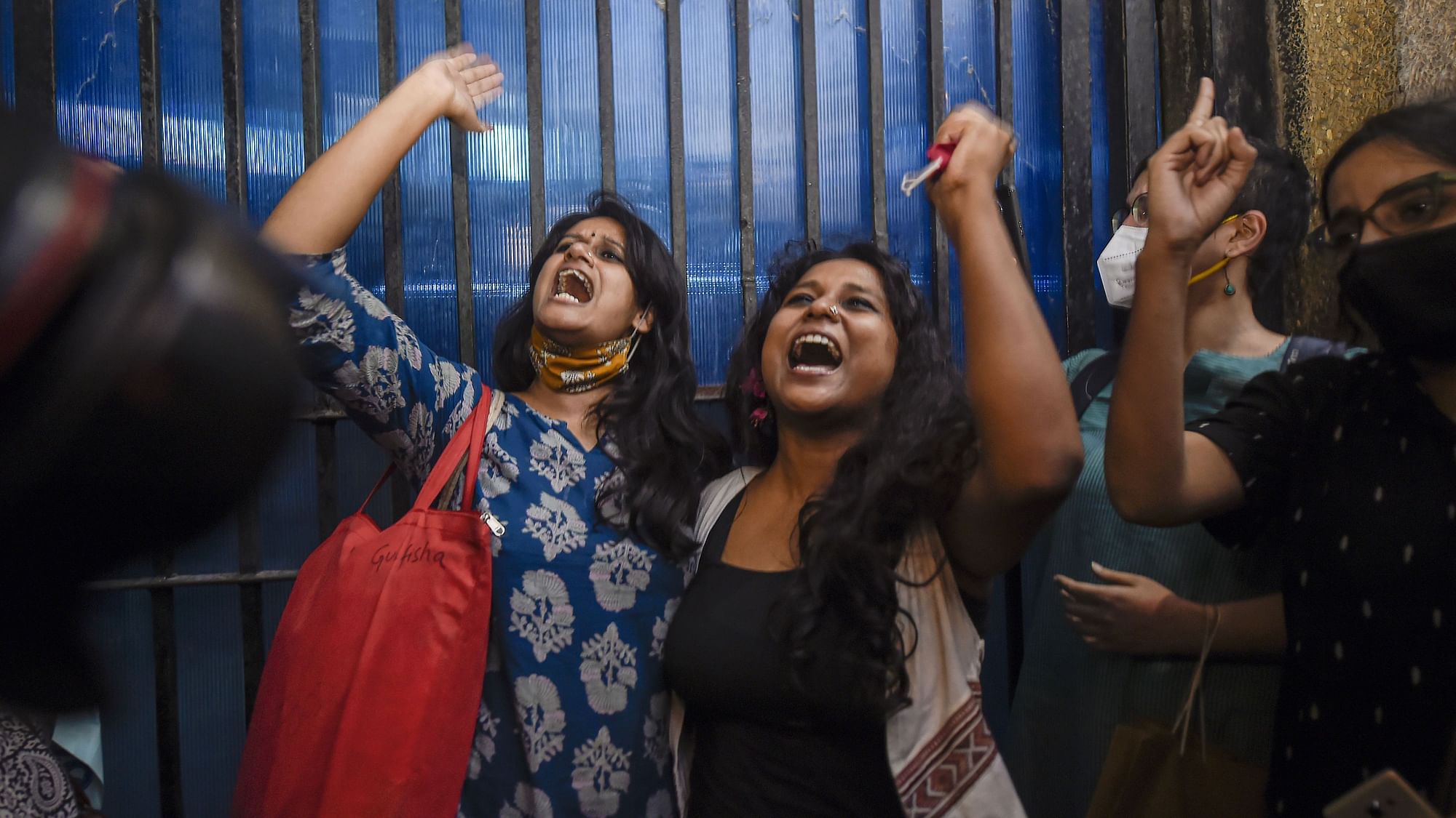 <div class="paragraphs"><p>Student activists Devangana Kalita, Natasha Narwal and Asif Iqbal Tanha were released from the Tihar Jail after 13 months of imprisonment on 17 June 2021.</p></div>