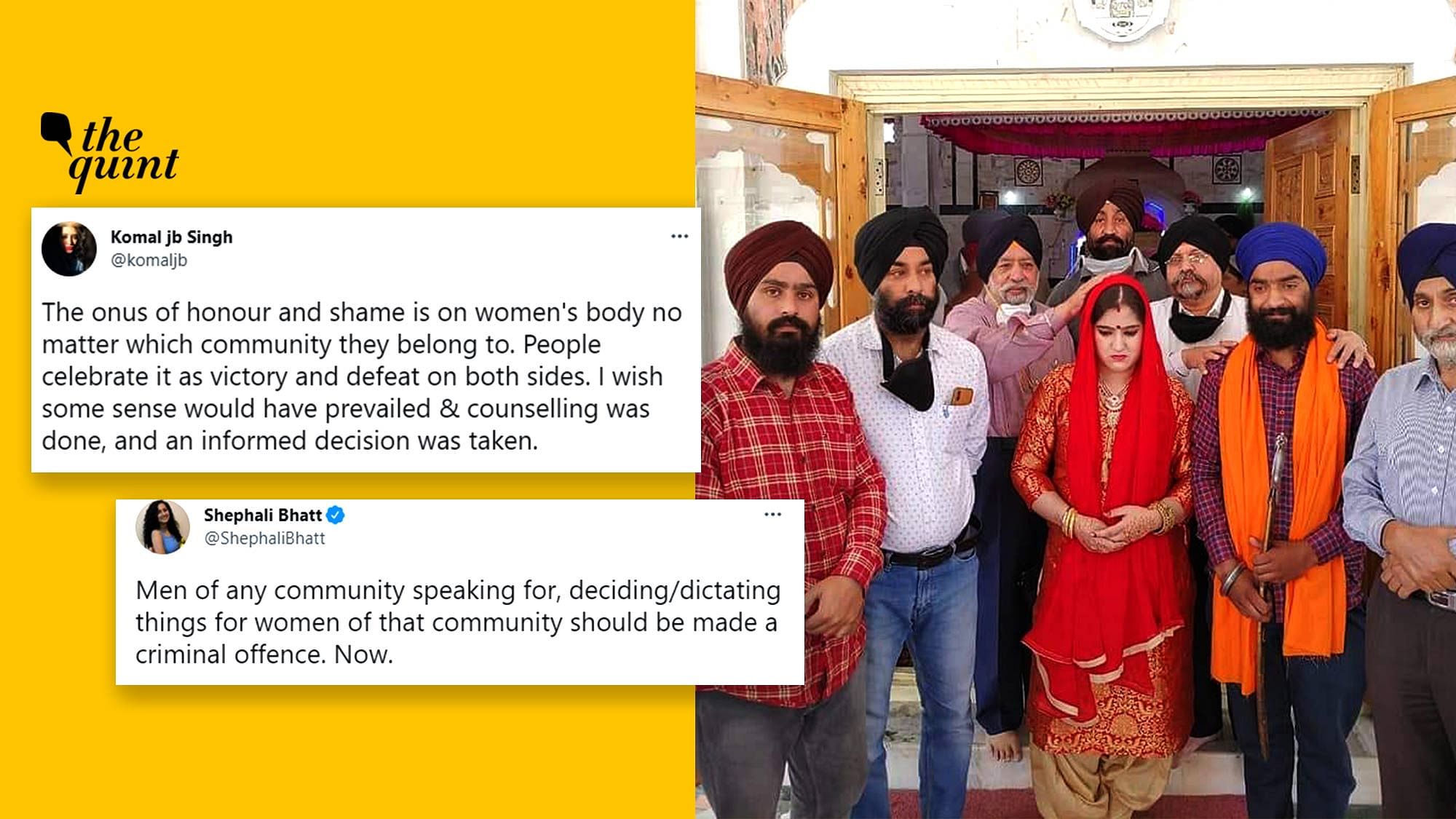 <div class="paragraphs"><p>Women have taken to social media to point out how the Srinagar Muslim-Sikh 'conversion' row is laced with misogyny.</p></div>
