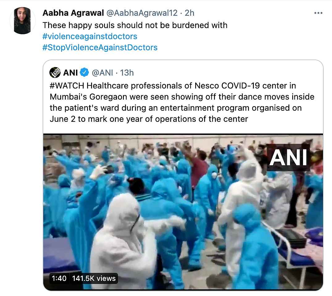 Doctors Groove to Zingaat to Celebrate Anniversary of COVID Center
