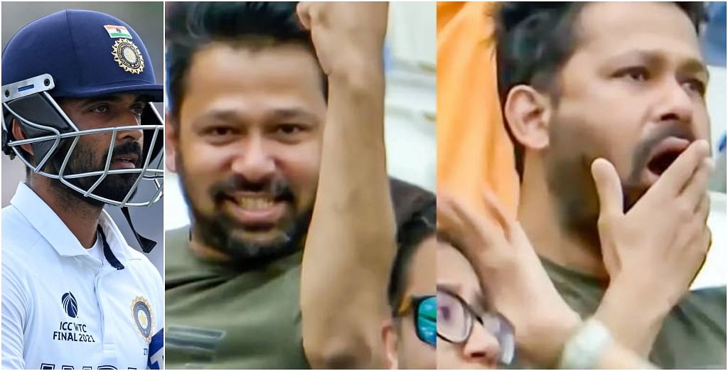Fan’s priceless reaction goes viral at Ajinkya Rahane’s dismissal on Day 6 of the WTC Final between India and New Zealand goes viral.&nbsp;