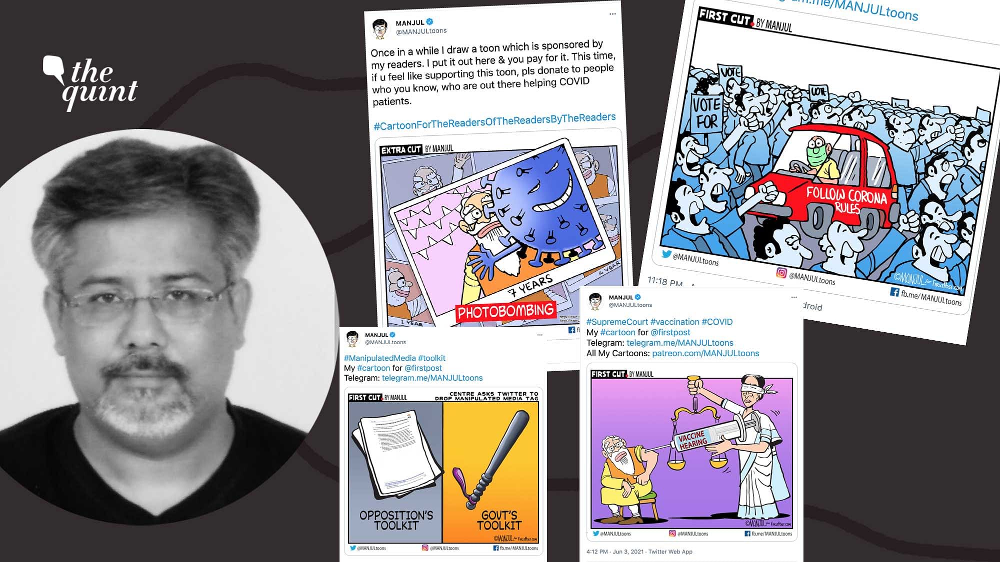 Cartoonist Manjul said it would have been good if the government mentioned which tweet of his had caused a problem.