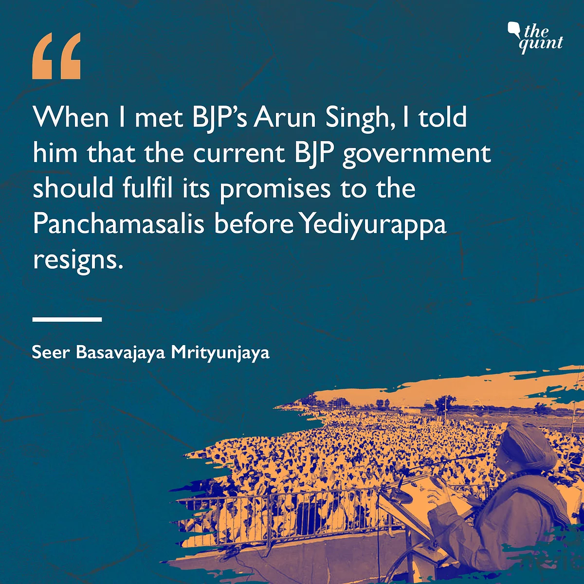 Yediyurappa’s Lingayat Fort Jolted: Panchamasali Seer Goes Hostile