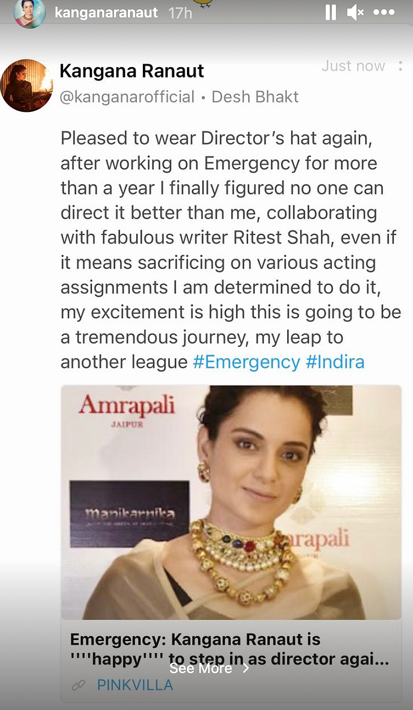 No One Can Direct It Better: Kangana to Helm Indira Gandhi Film