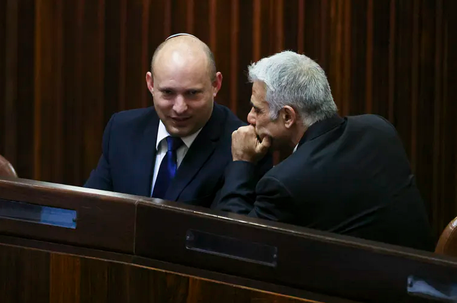 Naftali Bennett and Yair Lapid as the key figures of the imminent 8-party coalition 