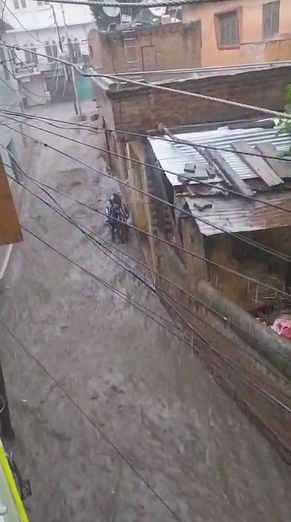 Rain in the district last month caused a flood-like situation.