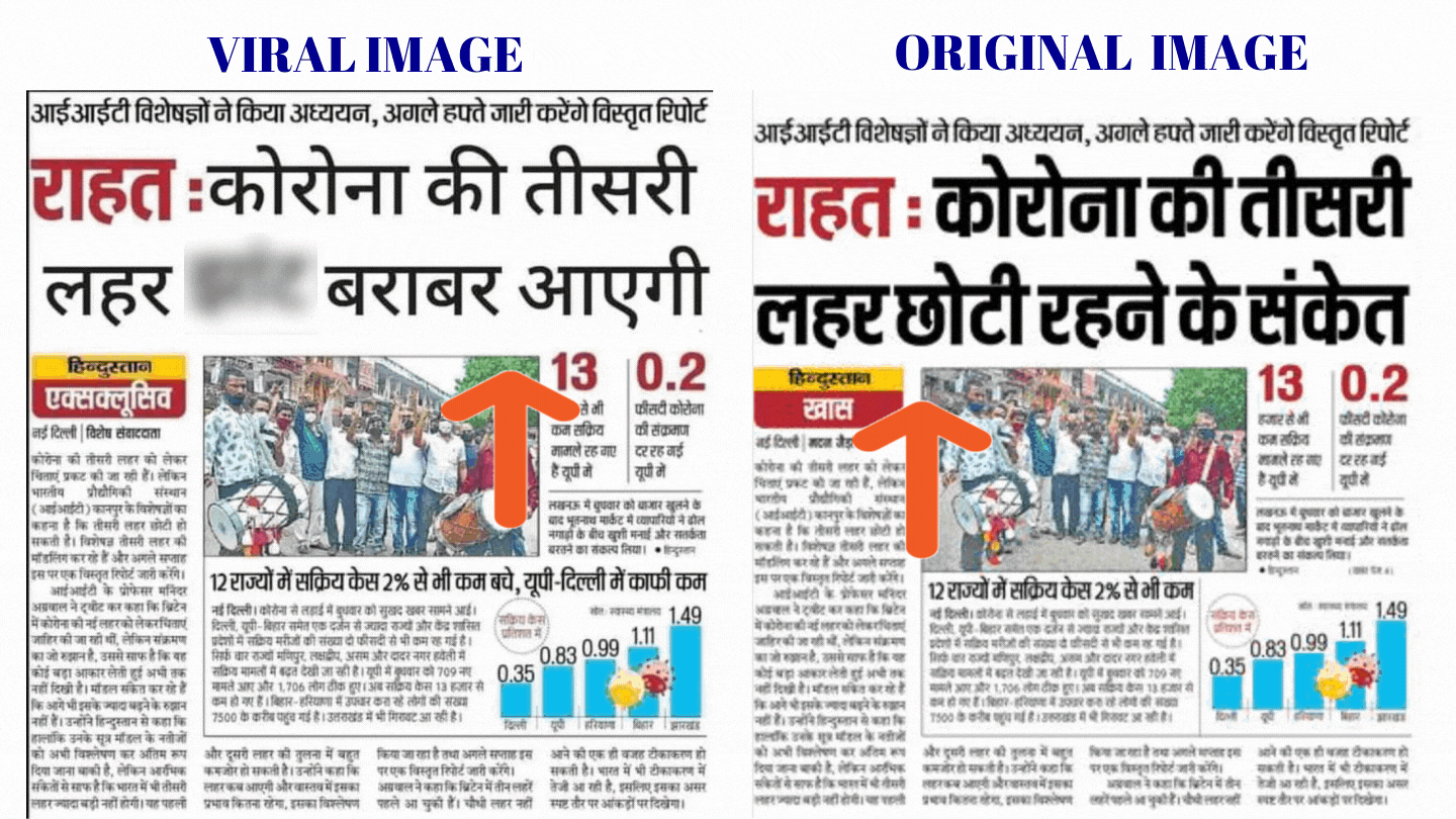 Left: Viral image. Right: Original image.
