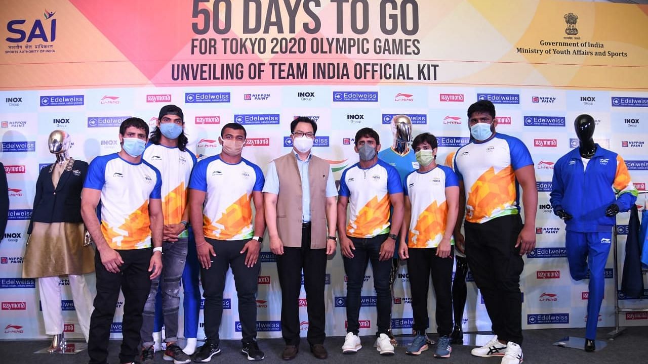 The fresh set of kits was unveiled by sports minister Kiren Rijiju in Delhi.&nbsp;