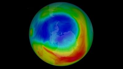 <div class="paragraphs"><p>False colour image of the hole in the ozone layer.&nbsp;</p></div>