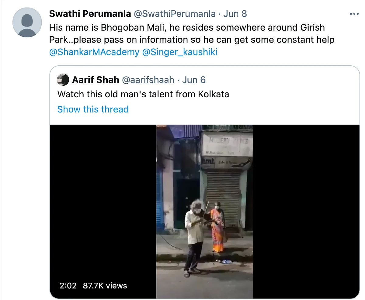 Twitter Is Moved by This Old Man Playing the Violin in Kolkata