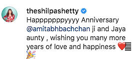Big B Thanks Fans For Wishing Him & Jaya On Their 48th Anniversary