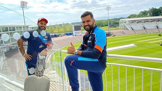 India cricketers in quarantine in Southampton.&nbsp;