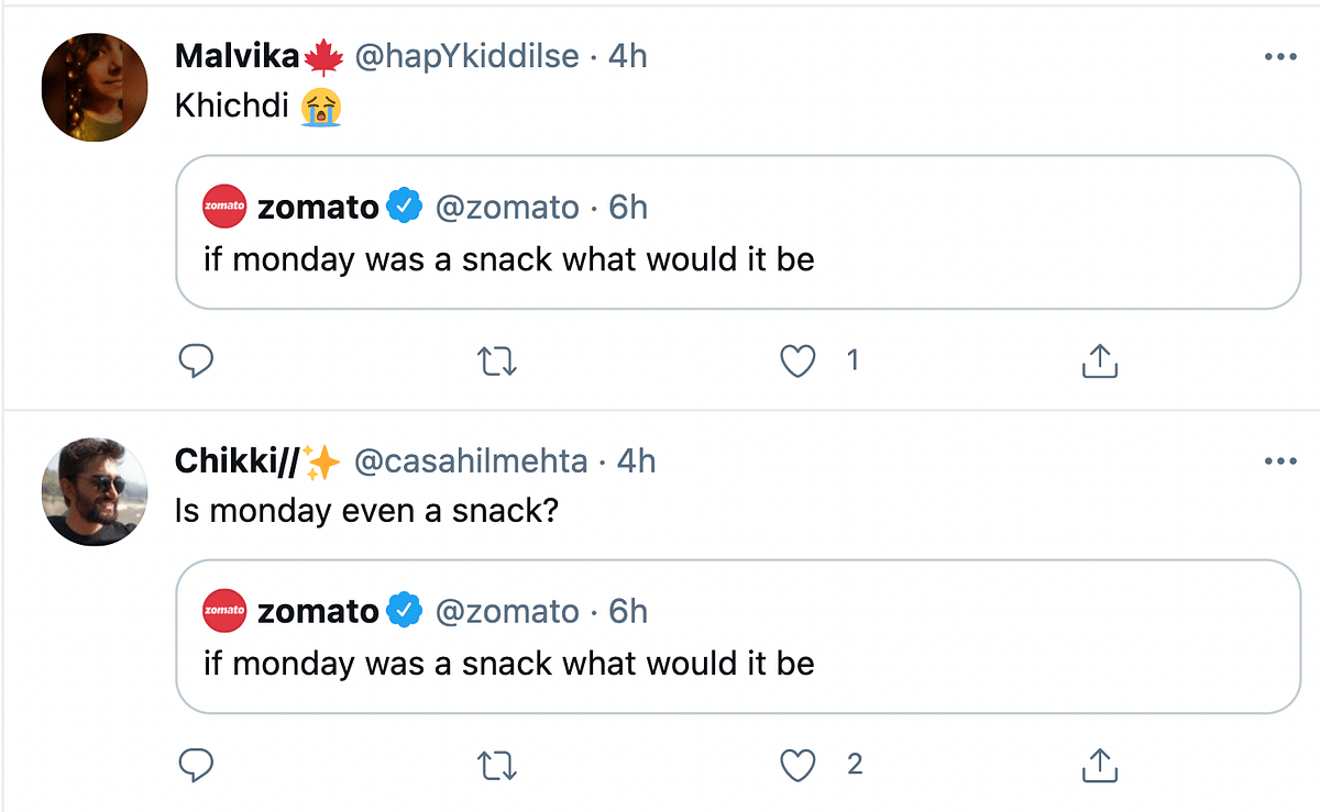 When prompted with the question, Twitter had some very creative answers for what snack best symbolised Mondays.