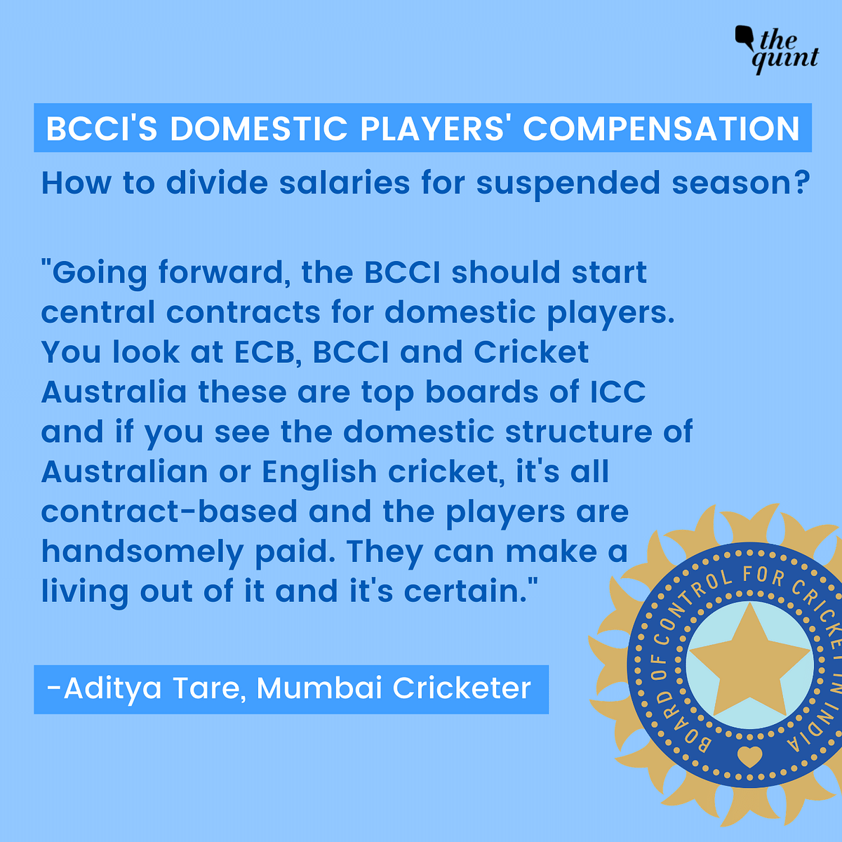 BCCI has decided to compensate players for the cancelled Ranji season in 2020-21, but how will the money be divided?