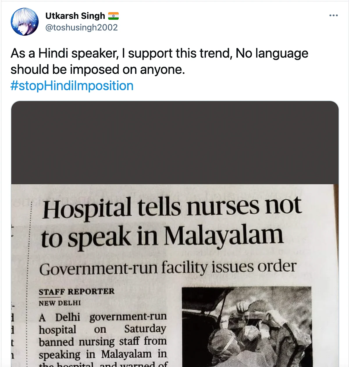 Malayali Nurses Asked to Speak in Hindi in Delhi, Twitter Reacts