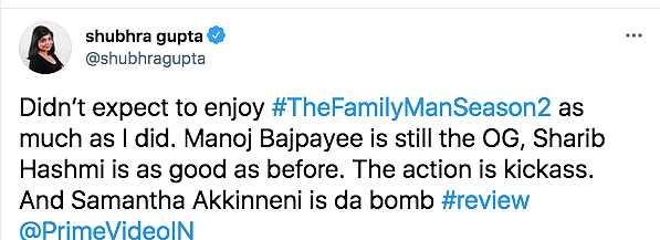 Manoj Bajpayee, Samantha's 'Family Man 2' Gets High Praise Online